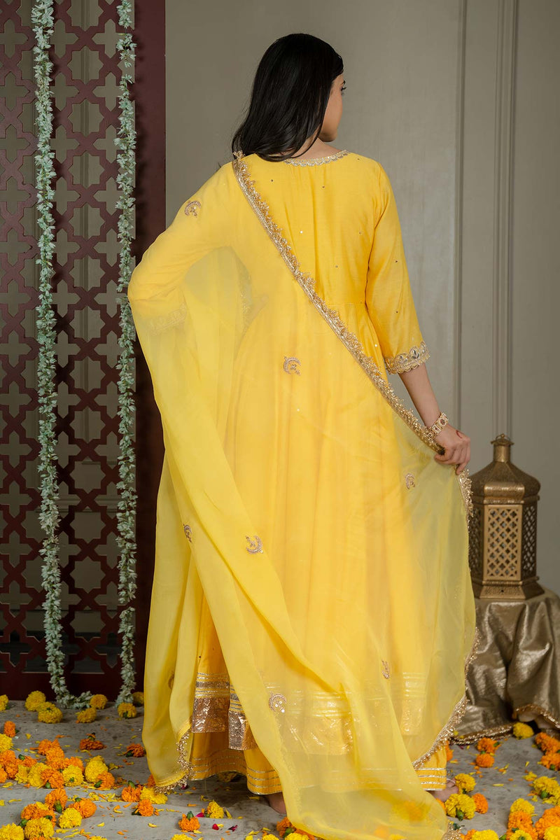 Inaayat Anarkali Set With Embroidered Dupatta And Sharara (Set Of 3)