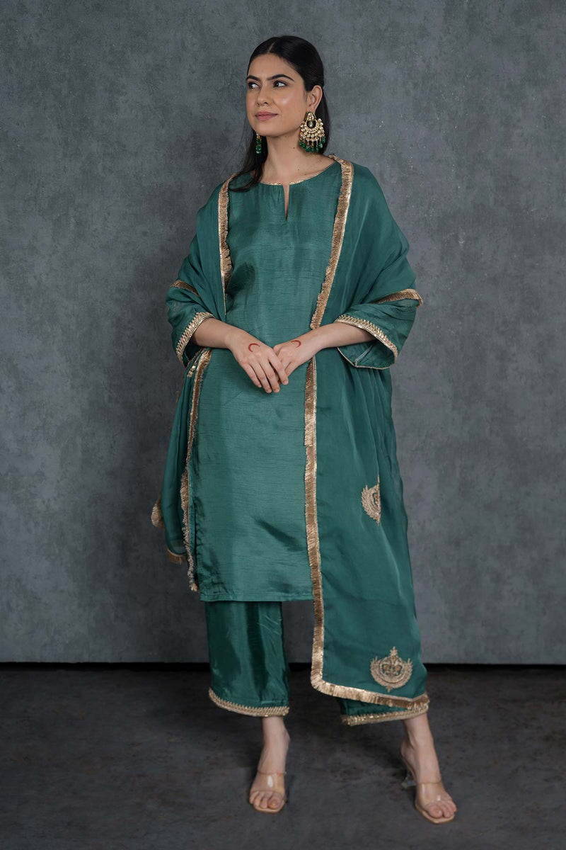 Heena Suit Set With Embroidered Dupatta (Set Of 3)