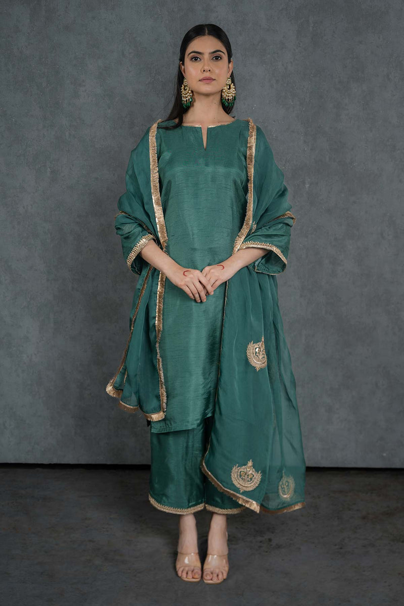 Heena Suit Set With Embroidered Dupatta (Set Of 3)