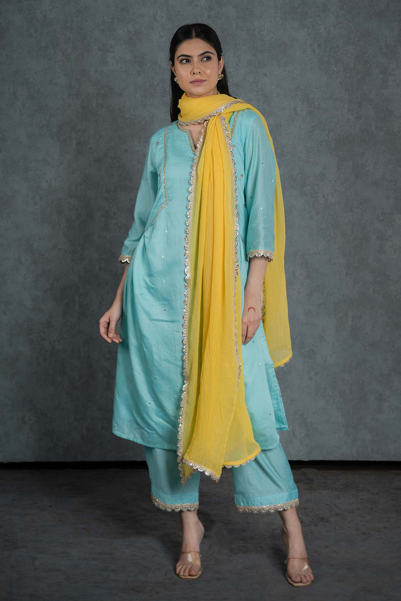 Alina Embroidered Suit Set With Dupatta (Set Of 3)