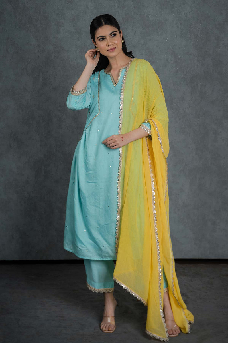 Alina Embroidered Suit Set With Dupatta (Set Of 3)