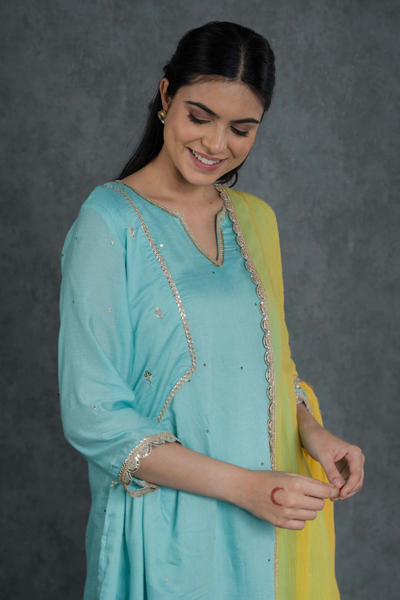 Alina Embroidered Suit Set With Dupatta (Set Of 3)