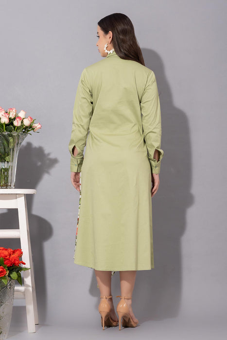 Green Asymmetrical Dress