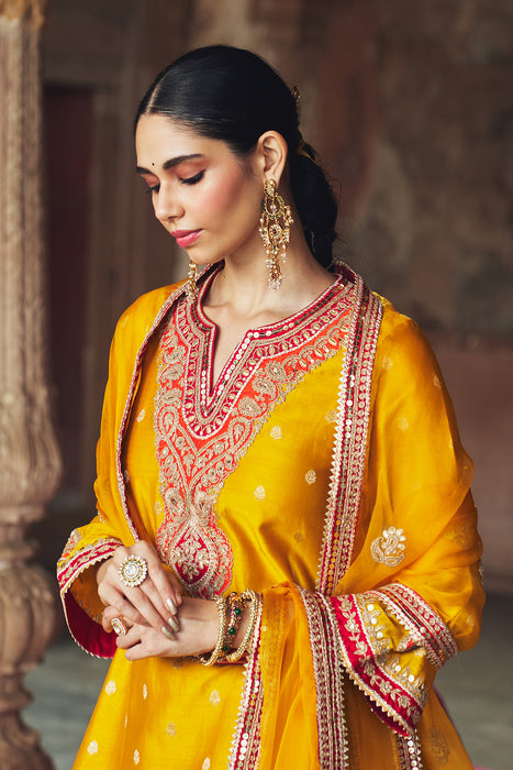 HAFSA - MUSTARD CHAUGA WITH SALWAR