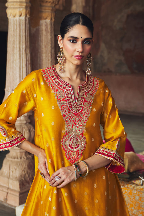 HAFSA - MUSTARD CHAUGA WITH SALWAR
