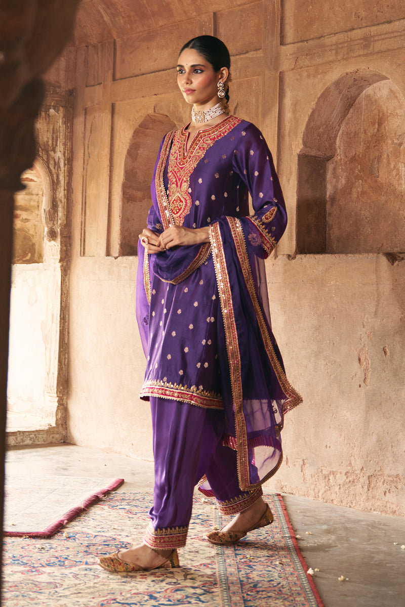 HAFSA - DEEP PURPLE CHAUGA WITH SALWAR