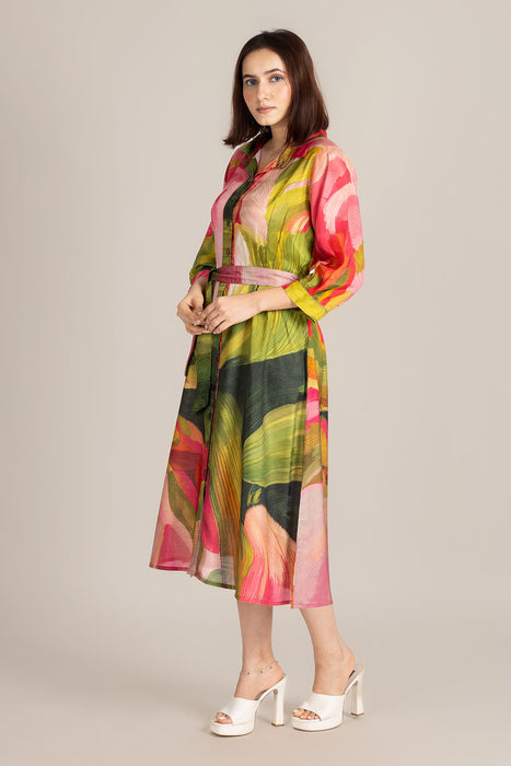 Palm Line Crest Dress