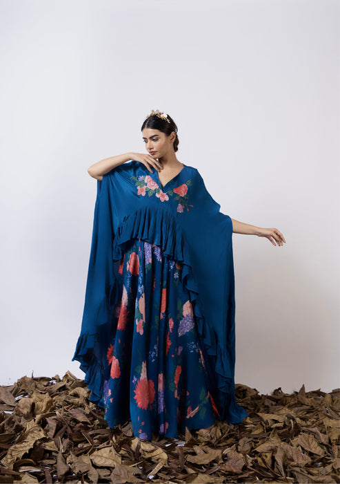 Makha Navy Blue Kaftan Dress