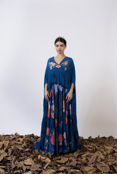 Makha Navy Blue Kaftan Dress