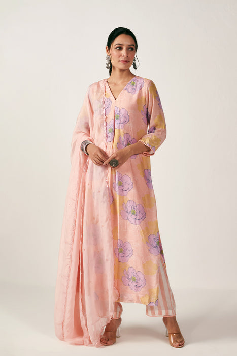 Bagicha blush pink kurta set of 3