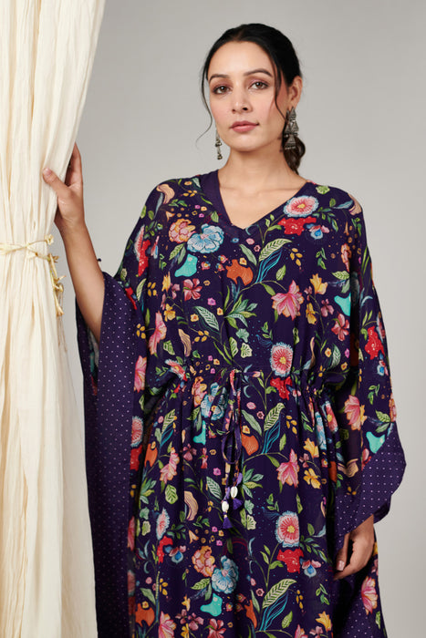 Bagicha Deep Blue Kaftan