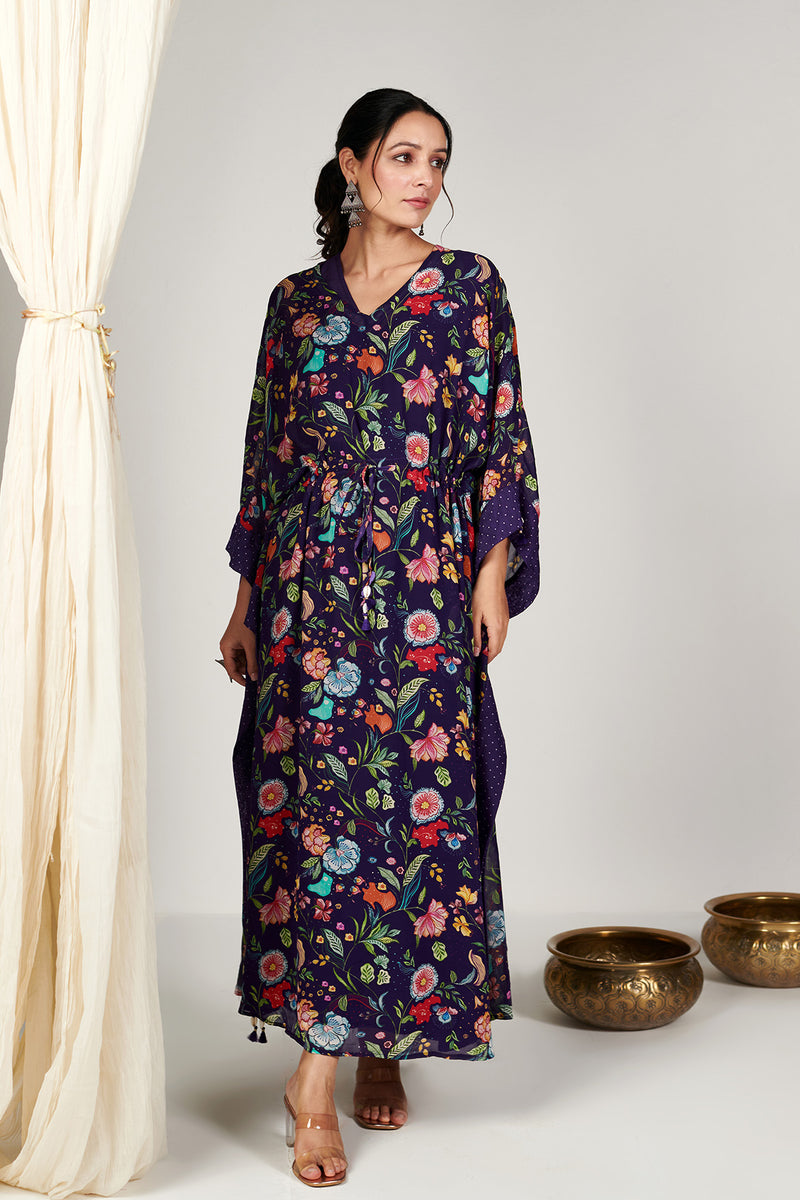 Bagicha Deep Blue Kaftan