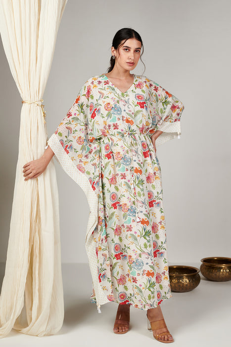 Bagicha White Kaftan