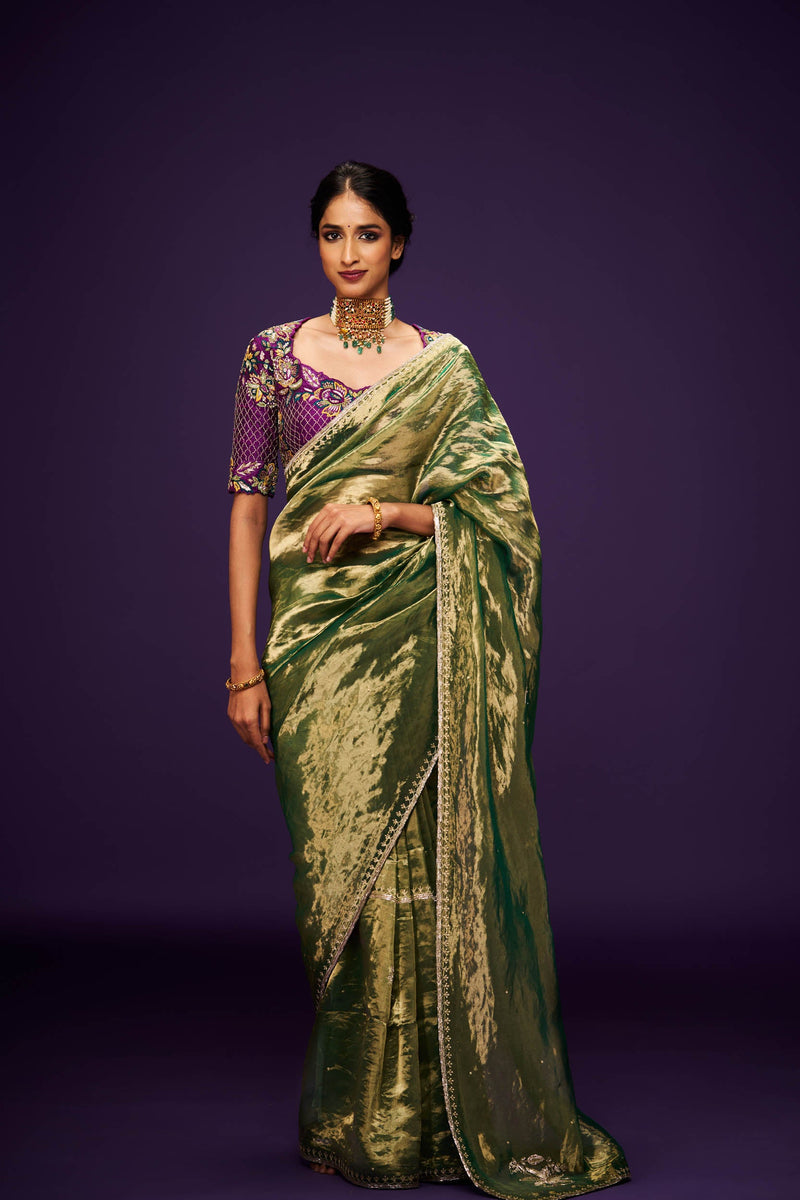 Sarovara Tissue Saree and Blouse Set