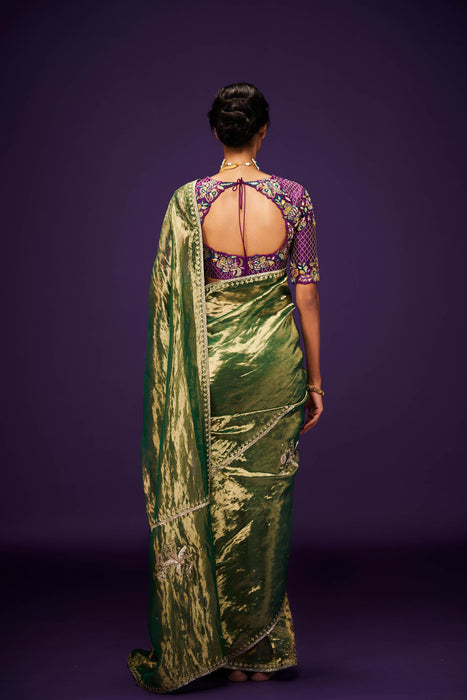 Sarovara Tissue Saree and Blouse Set