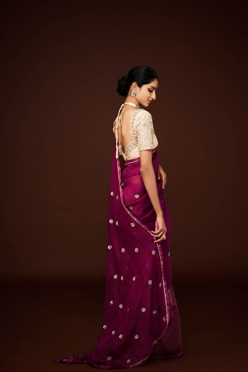 Anantha Embroidered Saree and Blouse Set