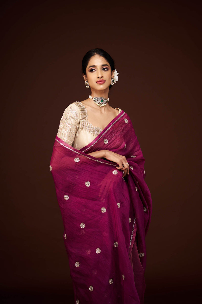 Anantha Embroidered Saree and Blouse Set