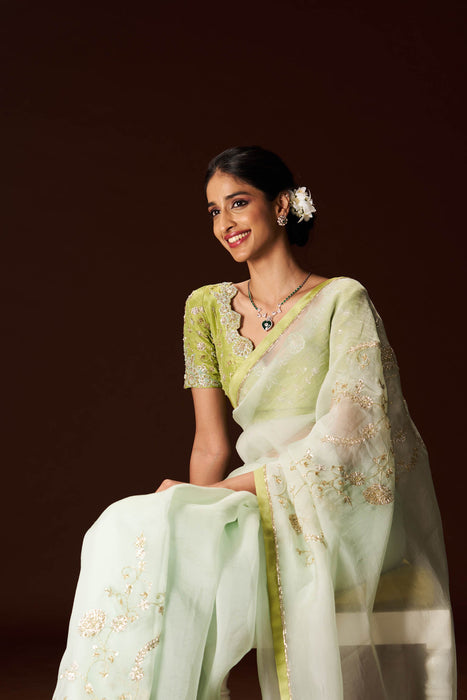 Nilaa Organza Saree and Blouse Set