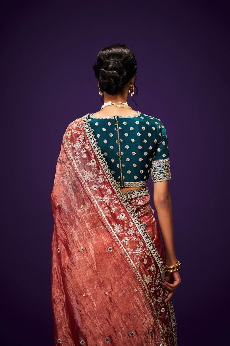Tarangini Tissue Embroidery Only Saree