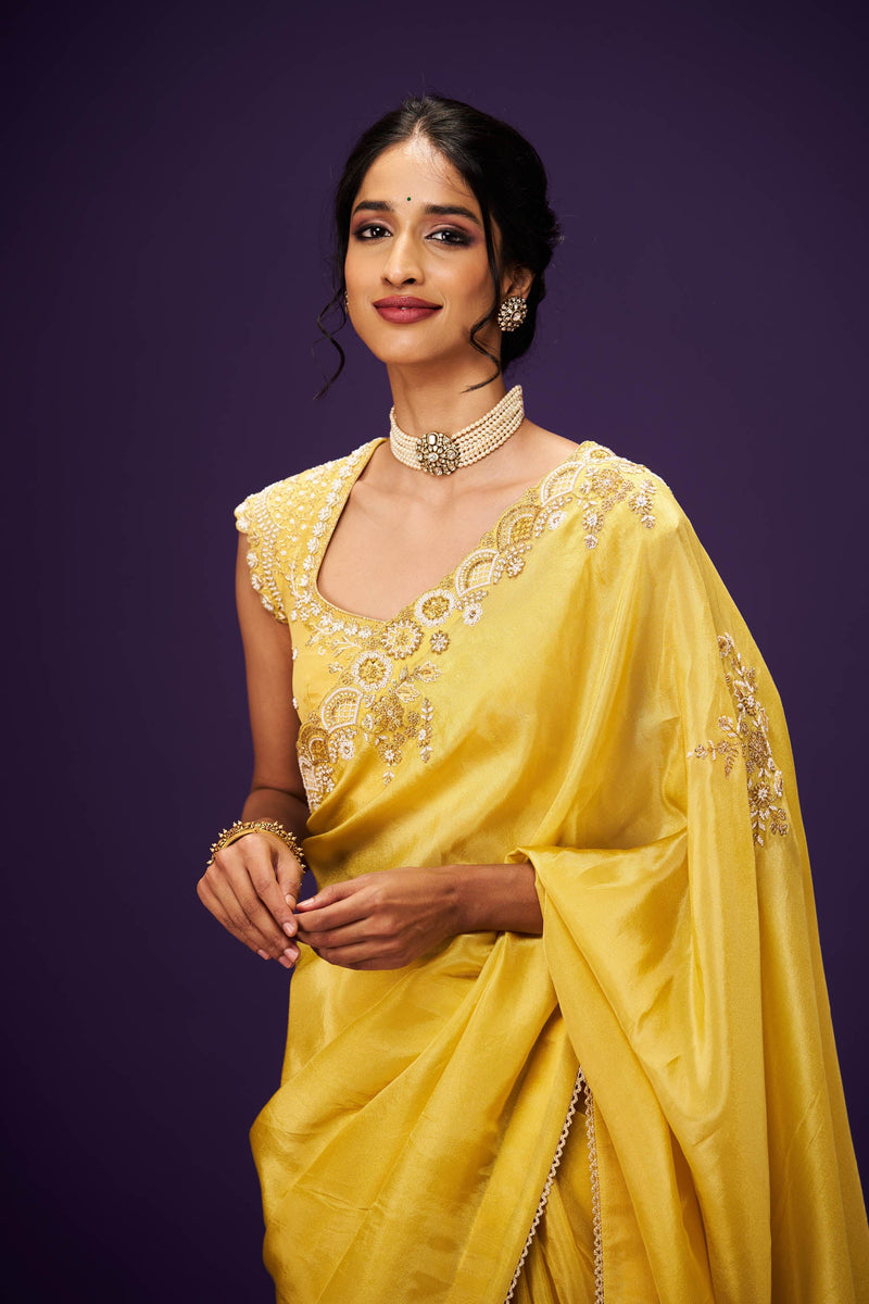 Sloka Embroidery Only Saree