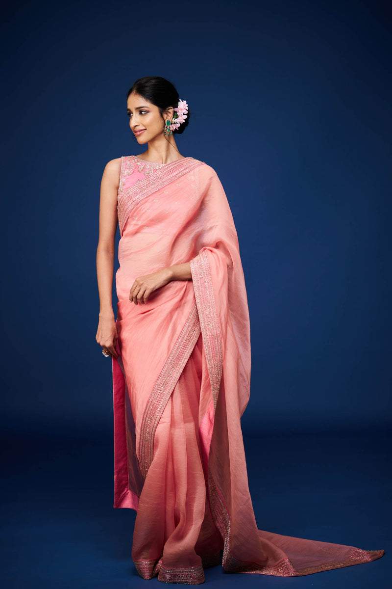 Kusuma Embroidered Saree and Blouse