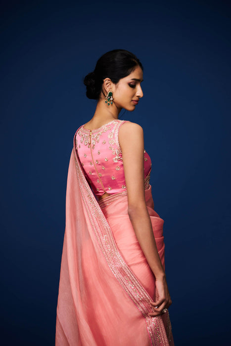 Kusuma Embroidered Saree and Blouse