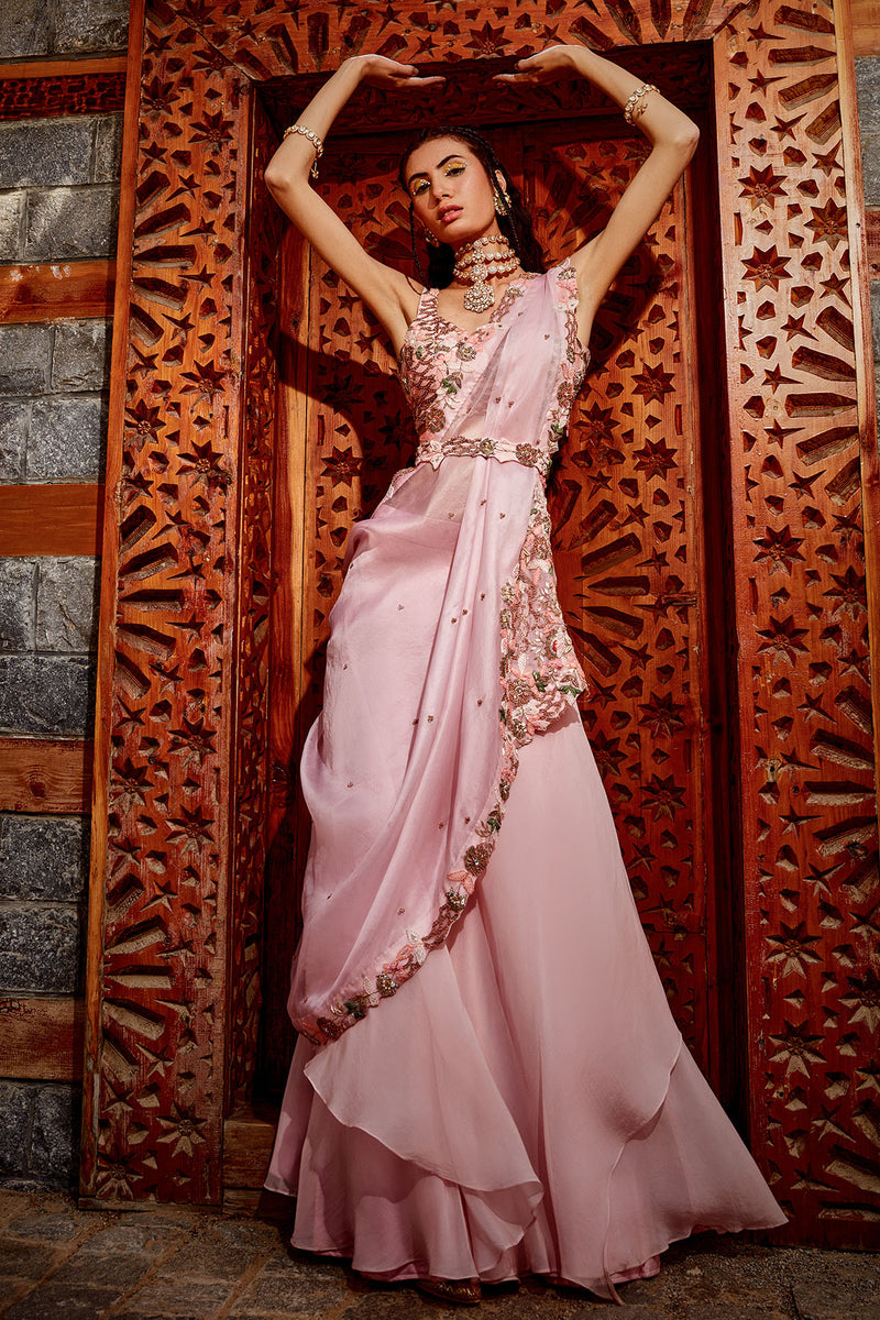 DRAPE SAREE SET
