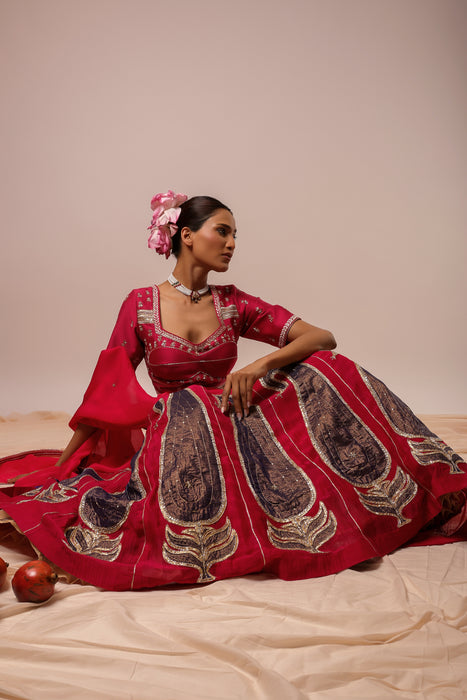 Magenta Pink Lehenga Set