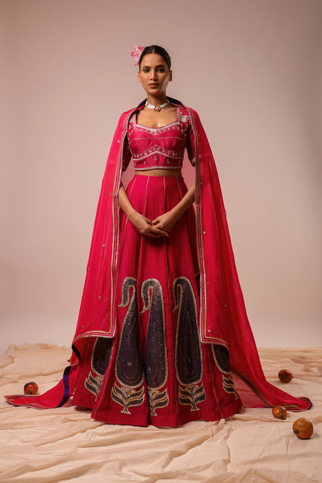 Magenta Pink Lehenga Set