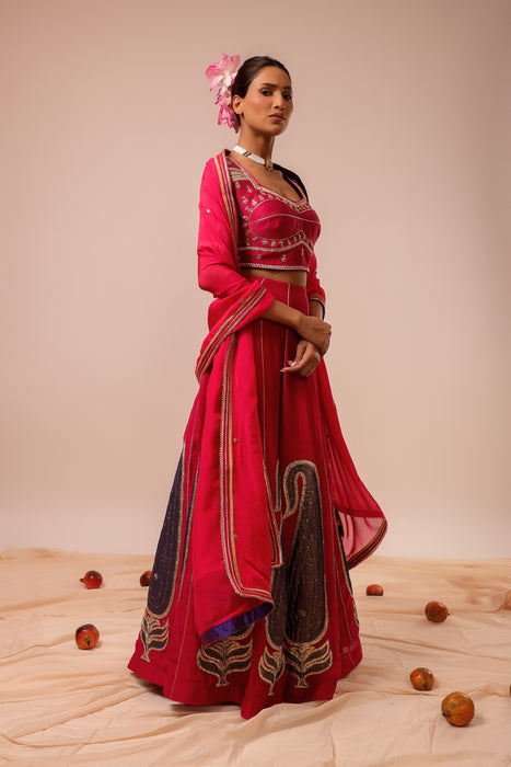 Magenta Pink Lehenga Set