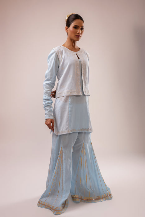 Sharara Embroidered Jacket Set