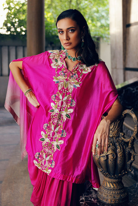 SIGNATURE KAFTAN PAIRED WITH DRAPED SKIRT