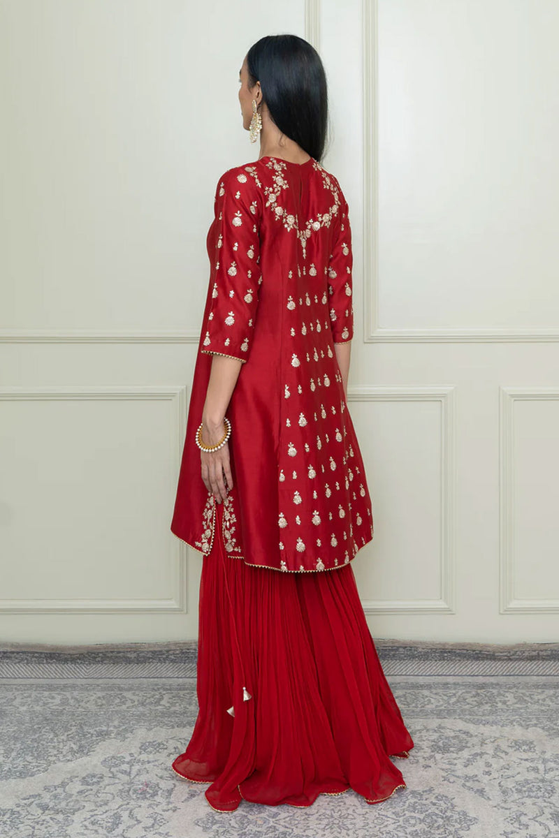 Shahira- A-Line kurta with garara and dupatta