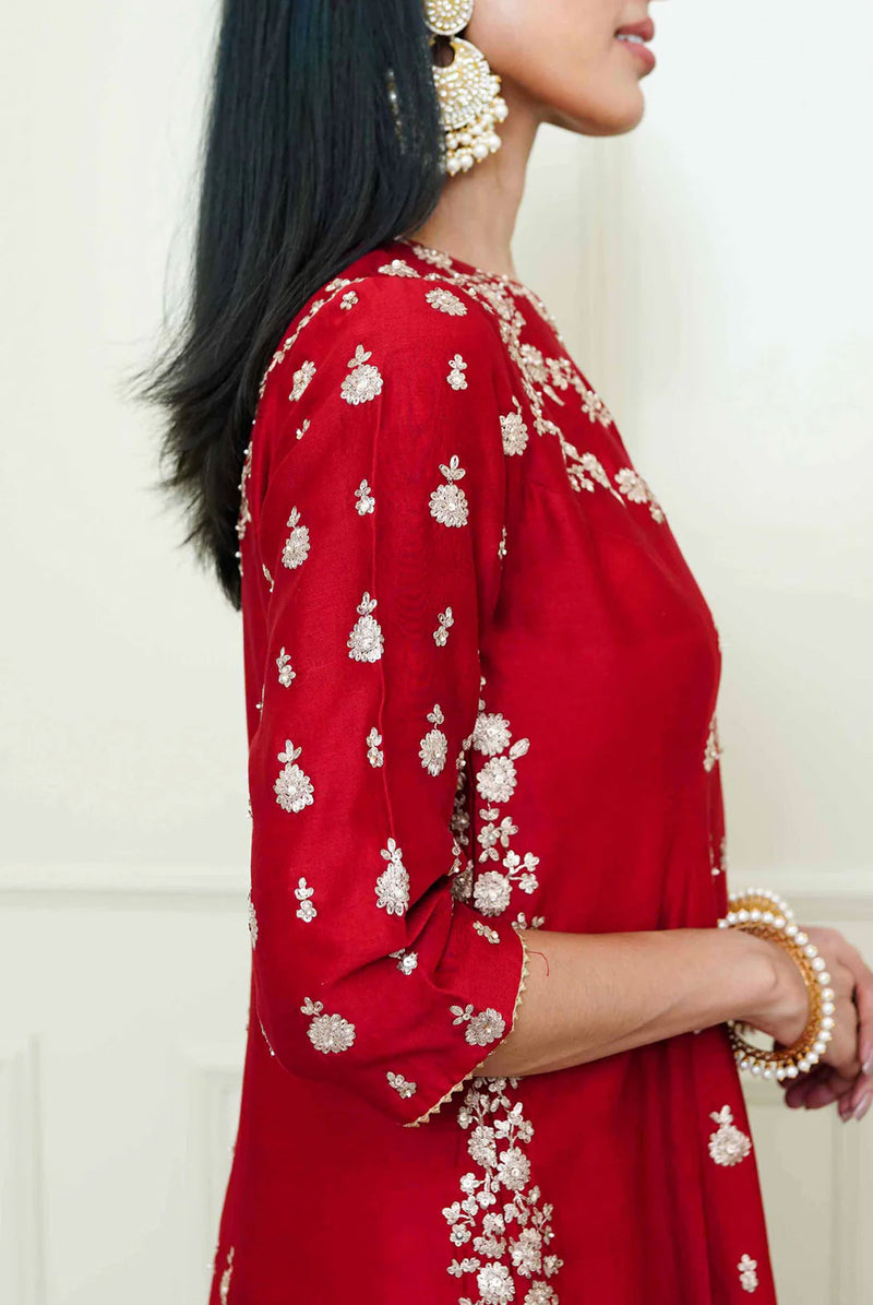 Shahira- A-Line kurta with garara and dupatta