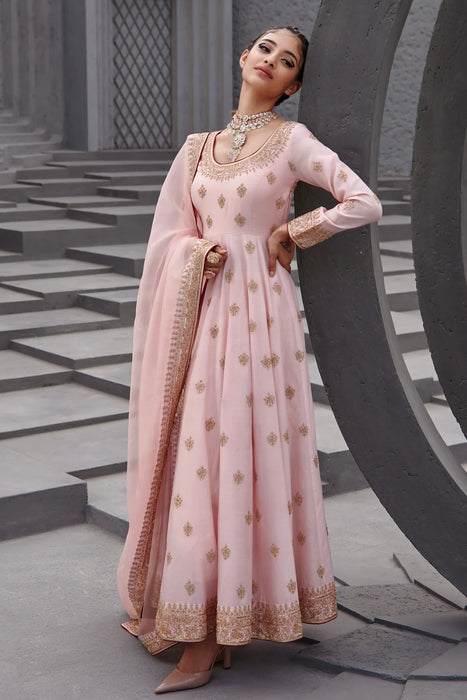 Cameo pink Anarkali set