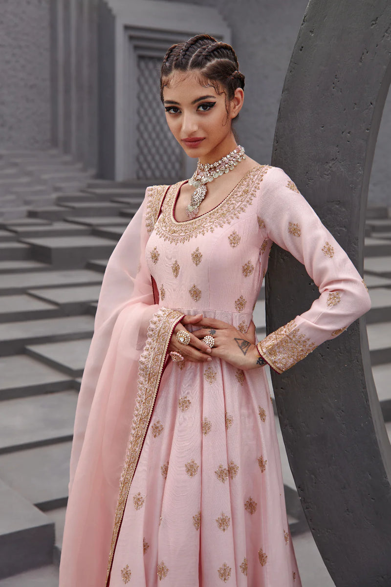 Cameo pink Anarkali set