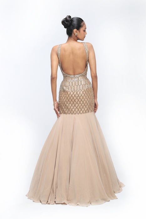 Golden Mirage Mermaid Gown