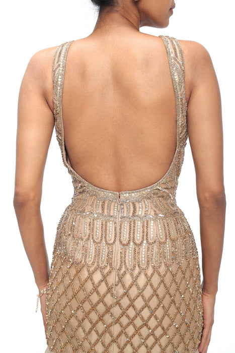 Golden Mirage Mermaid Gown