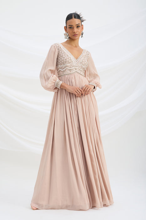 LIGHT PINK EMBROIDERED DRESS