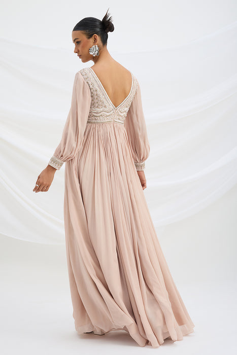 LIGHT PINK EMBROIDERED DRESS