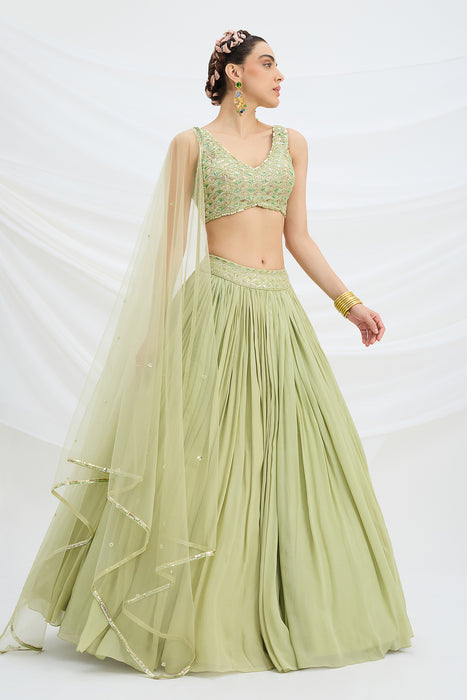 EMBROIDERED ASYMMETRICAL KURTA TOP WITH BOTTOM