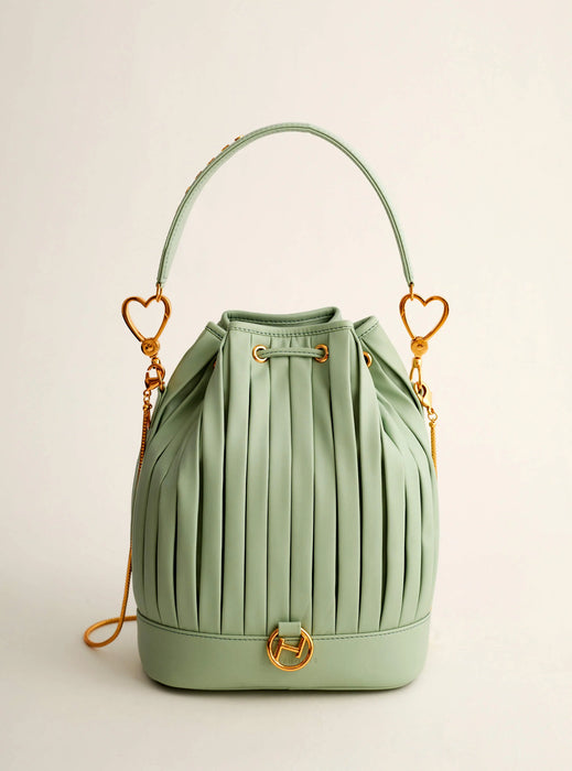 Oh Poppi Bucket Bag in Macaroon Green