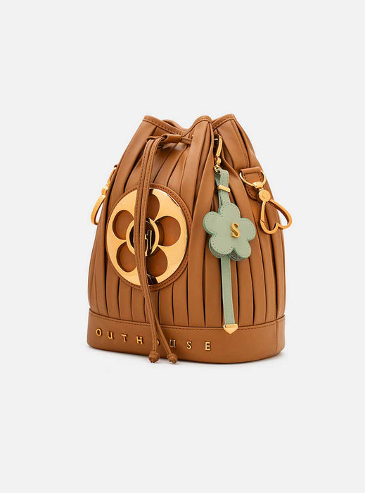 Oh Poppi Bucket Bag in Caramel Beige