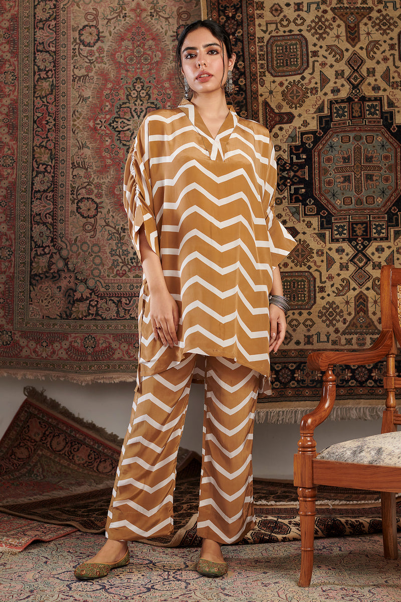Chevron Mustard Co-Ord Set