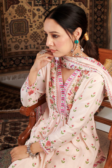 Gul Embroidered Ivory Kurta Set of 3