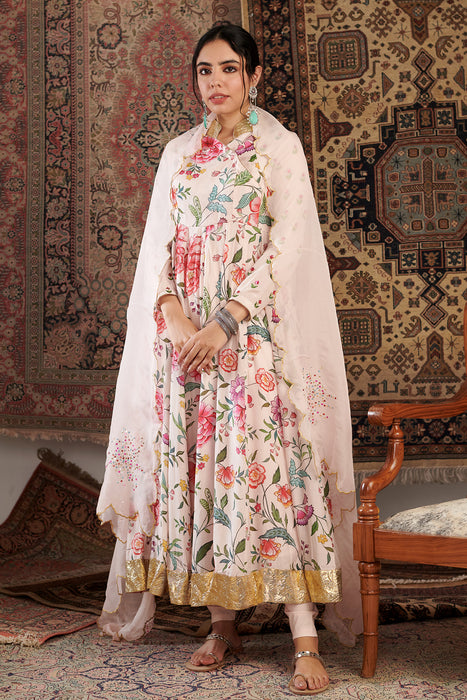 Ivory Anarkali Set