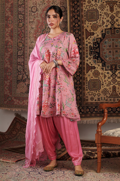 Chintz Old Rose Kurta Set of 3