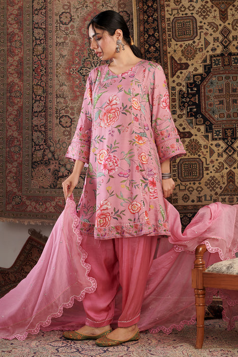 Chintz Old Rose Kurta Set of 3