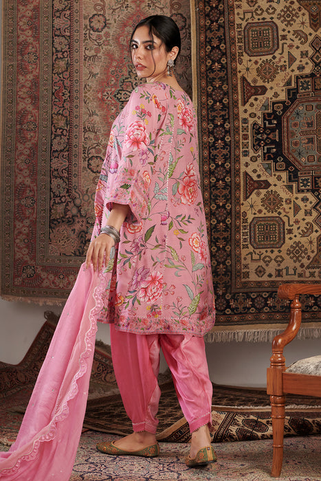 Chintz Old Rose Kurta Set of 3