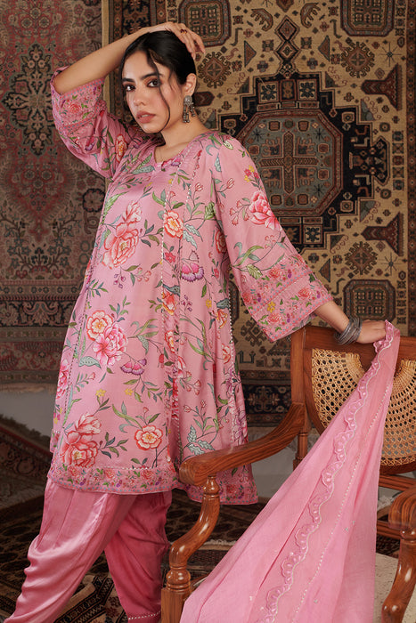 Chintz Old Rose Kurta Set of 3